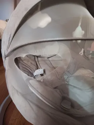 Mecedora Eléctrica Beige y Gris