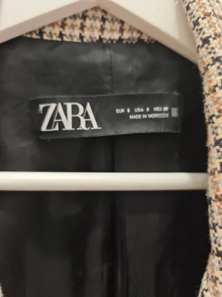 Abrigo ligero Zara cuadros