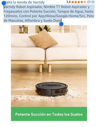 Robot Aspirador Vactidy Nimble T7