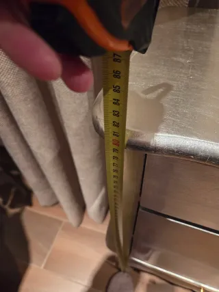 Cómoda plateada 4 cajones