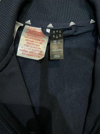 Sudadera Adidas cremallera negra y azul