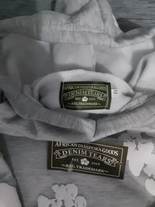 Felpa Denimtears grigia con fiori