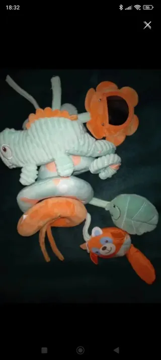 Juguetes para bebé: dinosaurio, tortuga y zorro