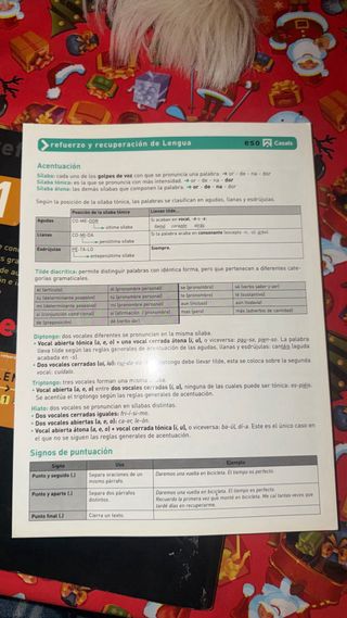 Refuerzo y recuperación de Lengua 1 ESO