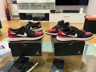 Nike Air Jordan 1 Low Flyease Negro/Rojo