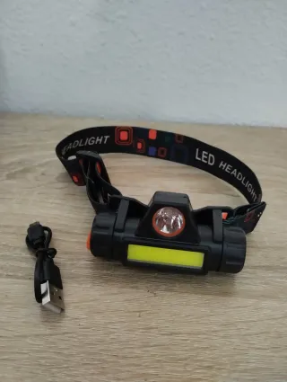 Linterna LED Frontal USB