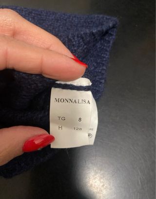 Coprispalle Monnalisa blu cashmere e lana