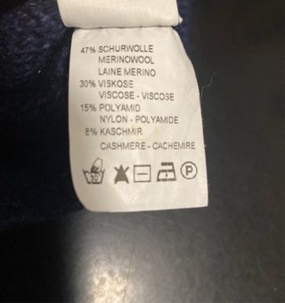 Coprispalle Monnalisa blu cashmere e lana