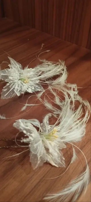 Horquillas para recogido con plumas