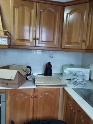 Cocina madera  a desmontar sin electrodomésticos