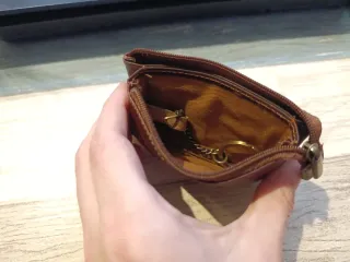 Cartera de cuero Morgado Marrón