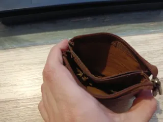 Cartera de cuero Morgado Marrón