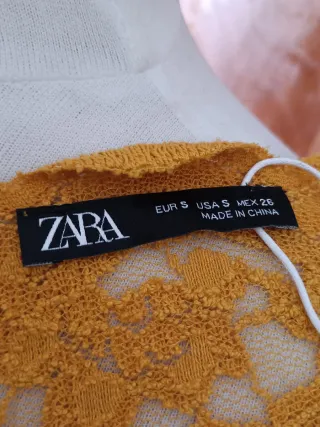 Top encaje amarillo talla única / 29