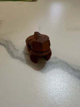 Rana in legno decorativa