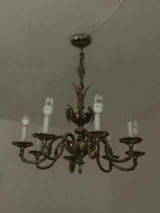 Lámpara de araña de broce macizo