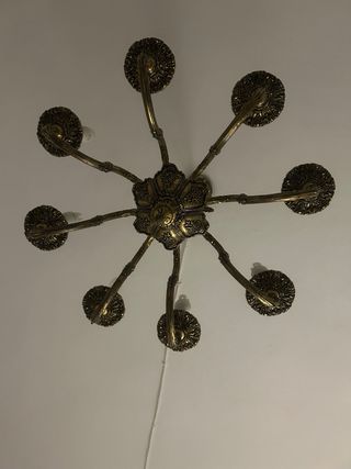 Lámpara de araña de broce macizo