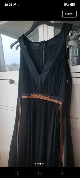 Vestido negro Massimo Dutti