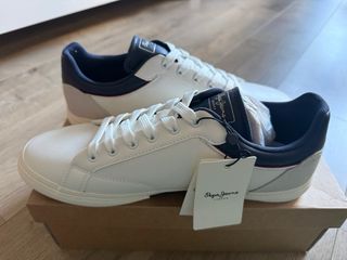 Deportivas Pepe Jeans Hombre Blancas y Azul