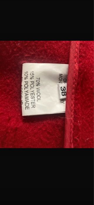 Original Montgomery Abrigo Rojo Cuadros