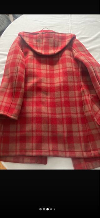 Original Montgomery Abrigo Rojo Cuadros