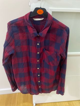 Camisa cuadros mujer manga larga