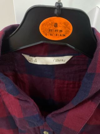 Camisa cuadros mujer manga larga