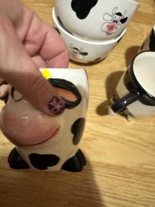 Lote Tazas y Cuencos Vaca Cerámica