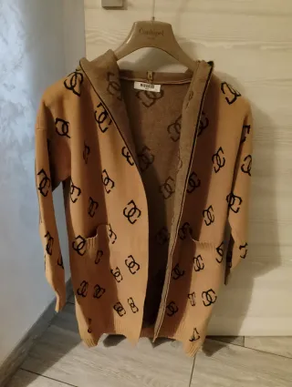 Cardigan Misskiss Beige/Marrone Taglia Unica