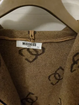 Cardigan Misskiss Beige/Marrone Taglia Unica