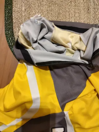 Maillot Ciclismo Vintage Decathlon Amarillo Gris