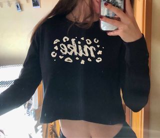 Top manga larga negro - Nike talla S