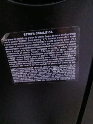 Estufa Gas Catalítica Bertolini Negra