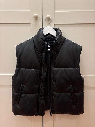 Chaleco acolchado efecto piel Mango Teen