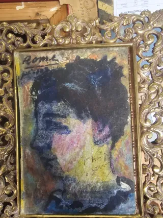 Cuadro Oleo a estudiar Marco Dorado