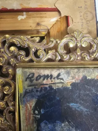 Cuadro Oleo a estudiar Marco Dorado