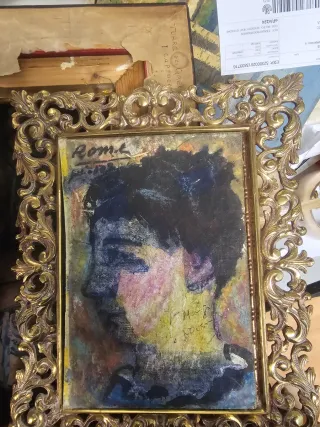 Cuadro Oleo a estudiar Marco Dorado