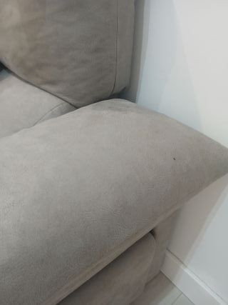 Sofá Chaise Longue Gris. Poco uso  2.90 x 1 metro