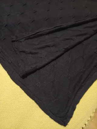 Falda larga negra de punto