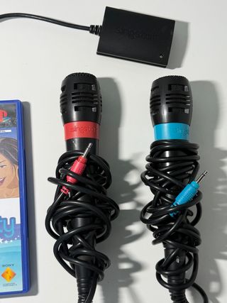 PS2 Singstar Party + 2 Micrófonos + Adaptador