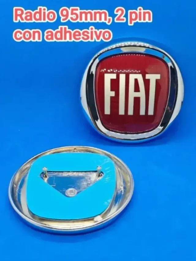 Emblema Fiat 95mm Cromado con 2 pin