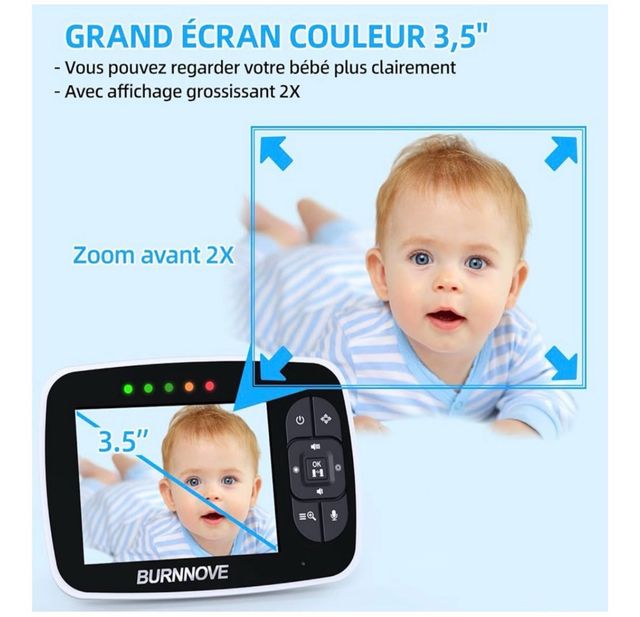 Vigilabebés con cámara y monitor