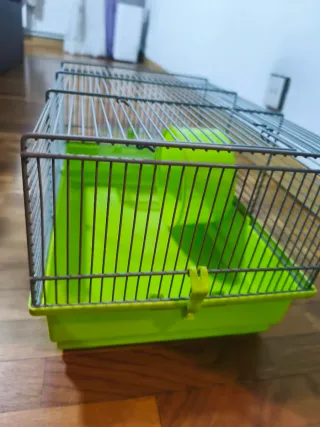 Jaula Hámster con ruedas y comedero