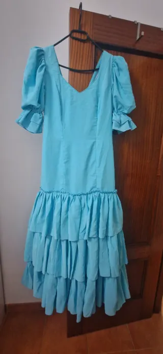 Traje Flamenca Turquesa Talla 38/40