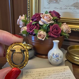 Spilla da foulard antica miniatura firmata