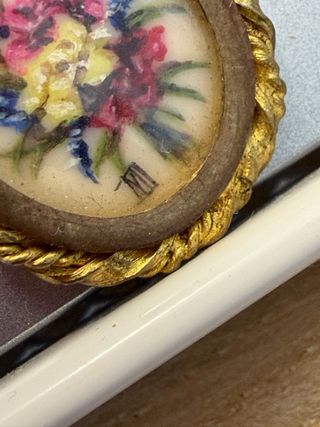 Spilla da foulard antica miniatura firmata