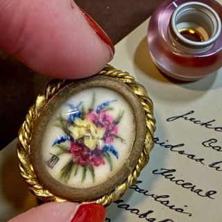 Spilla da foulard antica miniatura firmata