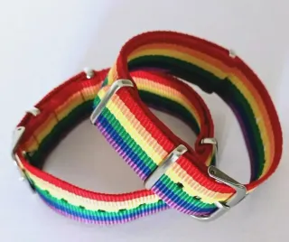 2 Pulseras Arcoíris Ajustables Unisex Gay Pride