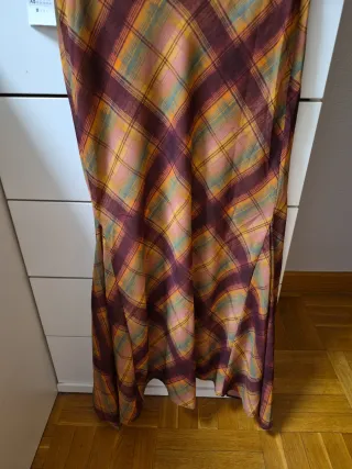 Falda larga cuadros XS/34
