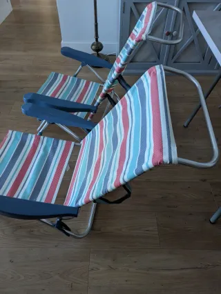 2 Sillas Playa/Piscina Plegables