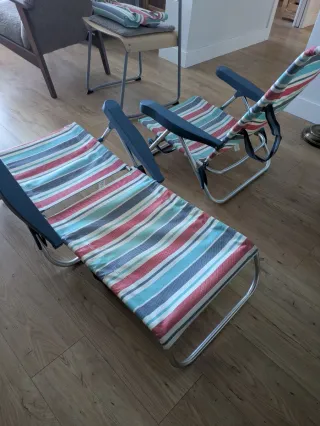 2 Sillas Playa/Piscina Plegables
